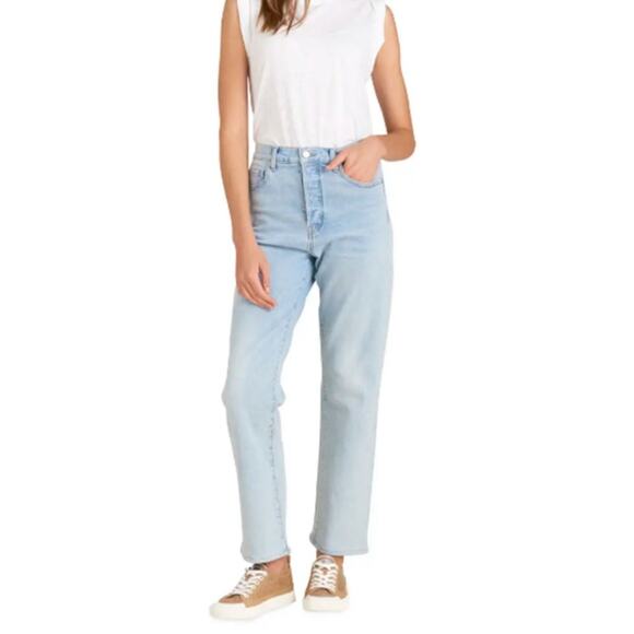 Veronica Beard Jeans Blake Classic Straight High Rise Sz 30 10 Relaxed Blue - Picture 1 of 11